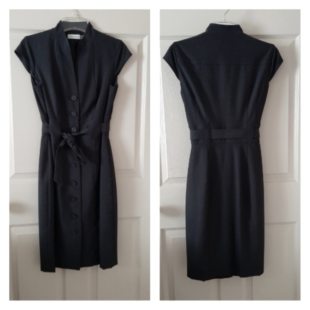 Calvin Klein Gray button down dress